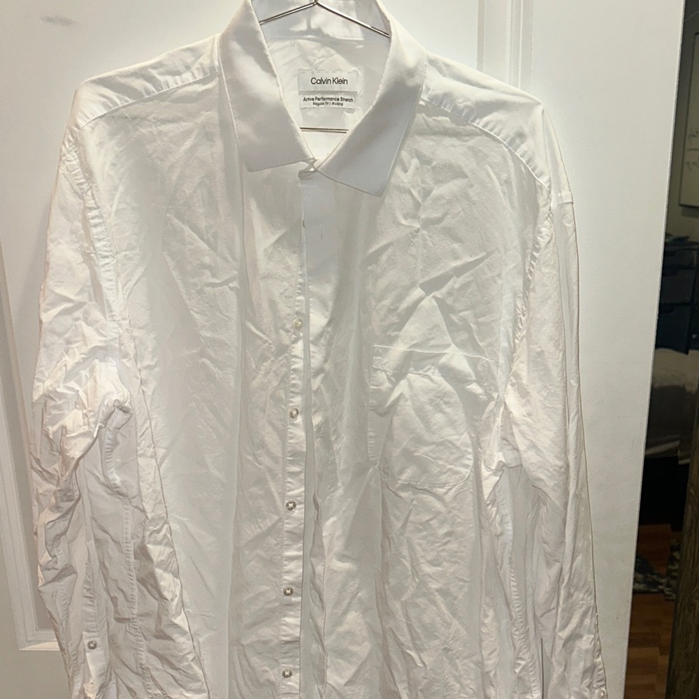 Calvin Klein Men's Crisp White Dress Shirt